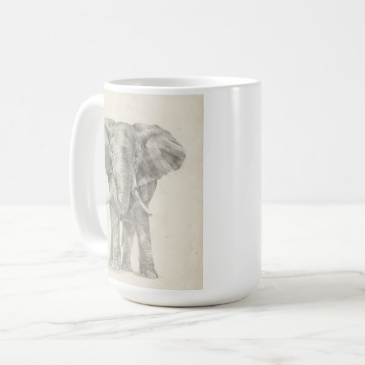 Mug Croquis éléphant (Devant gauche)