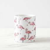 Mug Croquis Flamant rose : Motif Vintage tropical. (Centre)