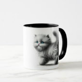 Mug Croquis Kitten Avec Définition De Chat (Devant droit)