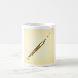 Mug Croquis Médicale de soins de santé vintage Syringe
