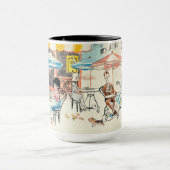 Mug Croquis mignon de scène de la France Café (Centre)