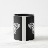 Mug Croquis papillon, blanc et noir (Centre)