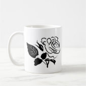 Mug Croquis rose et Feuille (Gauche)