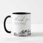 Mug Croquis Seattle Mariage simple personnalisé café M (Gauche)