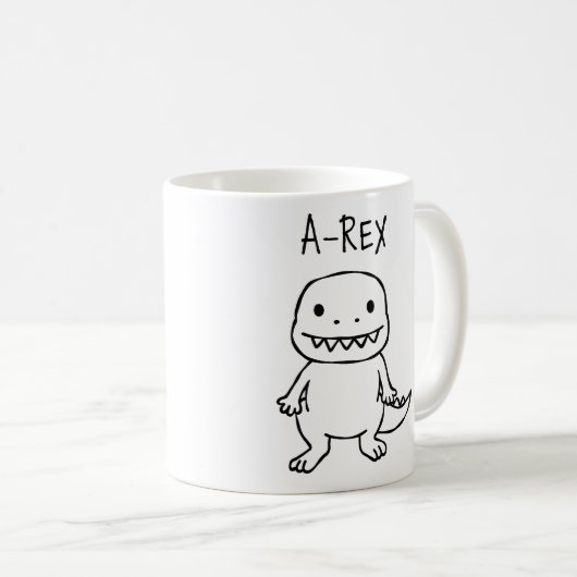 Mug Croquis T-Rex T-Pose (Devant droit)