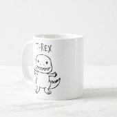 Mug Croquis T-Rex T-Pose (Devant gauche)
