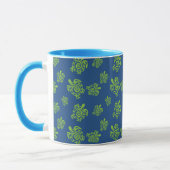 Mug Croquis vert et de mise au point de tortue (Gauche)