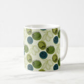 Mug Croquis vert Olive Dessin Cuisine Motif (Devant droit)