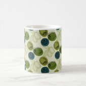 Mug Croquis vert Olive Dessin Cuisine Motif (Centre)