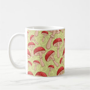 Mug croquis vintage mignon et transparent amanita cham