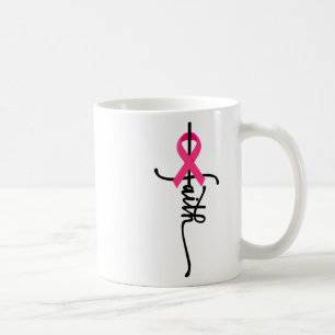 Mug Cross Warrior Survivor Pink Ribbon Cancer du sein 