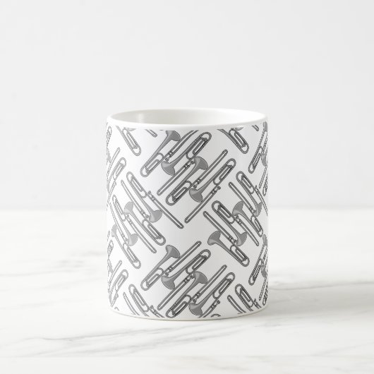 Mug Crosshatch gris Trombone Motif blanc (Centre)