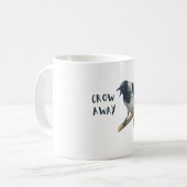 Mug Crow Away crow en colère rouille corvid oiseau (Devant gauche)