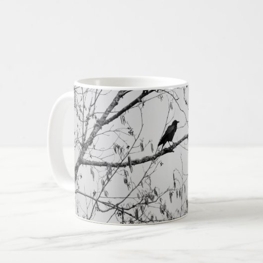 Mug Crow dans un Birch Tree (Devant gauche)