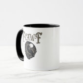 Mug Crow, F-Caw-F Funny Bird Moon Gothic Retro Graphic (Devant gauche)