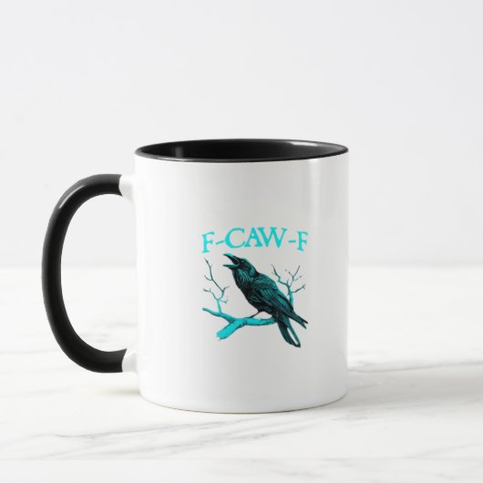 Mug Crow F-Caw-F Funny Bird Retro (Gauche)