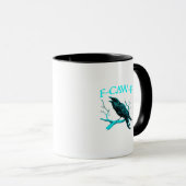 Mug Crow F-Caw-F Funny Bird Retro (Devant droit)