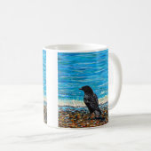Mug Crow on the Beach 2 Peinture (Devant droit)