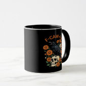 Mug Crow Raven F-Caw-F Funny Halloween Gothic Creative (Devant droit)