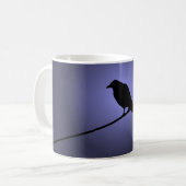Mug Crow sur fil de téléphone (Devant gauche)