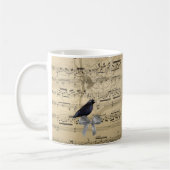 Mug Crow sur une feuille de musique (Gauche)
