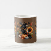 Mug Crow Whimsical avec Citrouilles et tournesols (Centre)