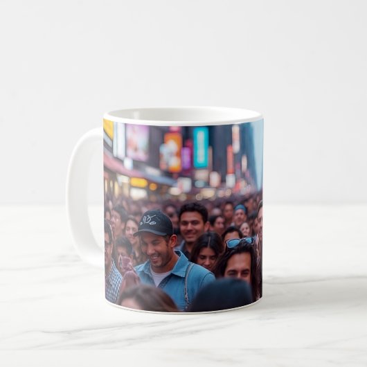 Mug "Crowded Street Smiles" (Devant gauche)