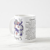 Mug Crowley, origine, signification et la crête (Devant gauche)