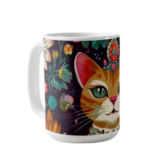 Mug Crowned Bejewelled Cat