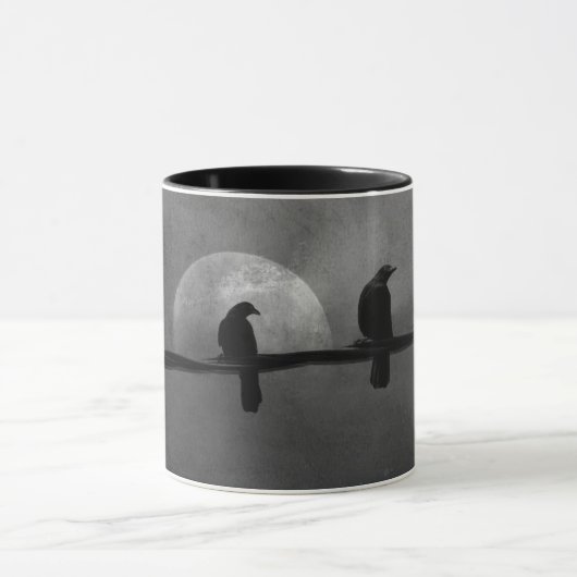Mug Crows Perched On A Wire  (Centre)