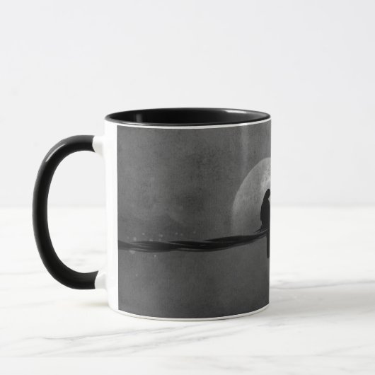 Mug Crows Perched On A Wire  (Gauche)