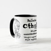 Mug Croyez au Cthulhu (Devant gauche)