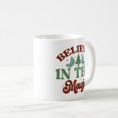 Mug Croyez en la magie des fêtes de Noël rétro (Devant droit)