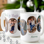 Mug Croyez en Magic 5 Roundé Lozenge Photo New Mom<br><div class="desc">Croyez en la tasse photo magique pour la nouvelle maman d'abord Noël - ou vous pouvez customiser le libellé pour n'importe quelle occasion et n'importe quelle occasion. Le design comporte 5 photos et une formulation entièrement modifiable pour vous permettre de personnaliser comme vous le souhaitez. Vos photos sont affichées en...</div>