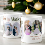 Mug Croyez en Magic 6 Roundé Lozenge Photo Newlyved<br><div class="desc">Croyez en la tasse photo magique pour les jeunes mariés d'abord noël comme M. & Mme - ou vous pouvez customiser le libellé pour n'importe quelle occasion. Le design comporte 6 photos et une formulation entièrement modifiable pour vous permettre de personnaliser comme vous le souhaitez. Vos photos sont affichées en...</div>