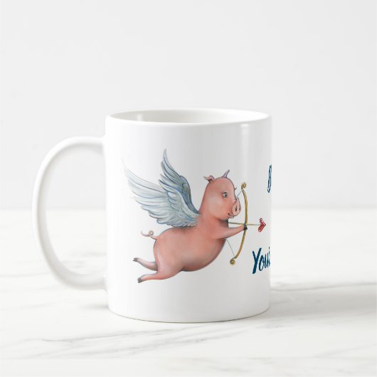 Mug Croyez en votre Modèle de porc volant et de rêve (Gauche)