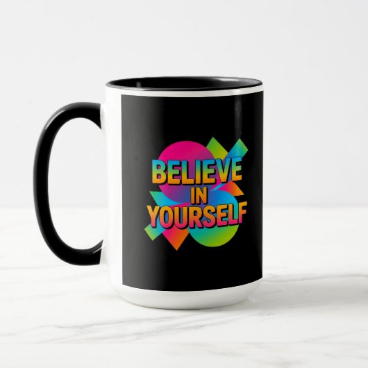 Mug Croyez en vous-même don de motivation (Gauche)