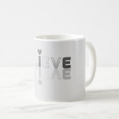 Mug Croyez le Mot Inspirationnel Art Design (Devant droit)