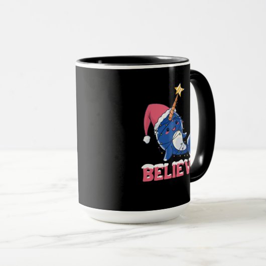 Mug Croyez Narwhal Noël Fée Lumières (Devant droit)