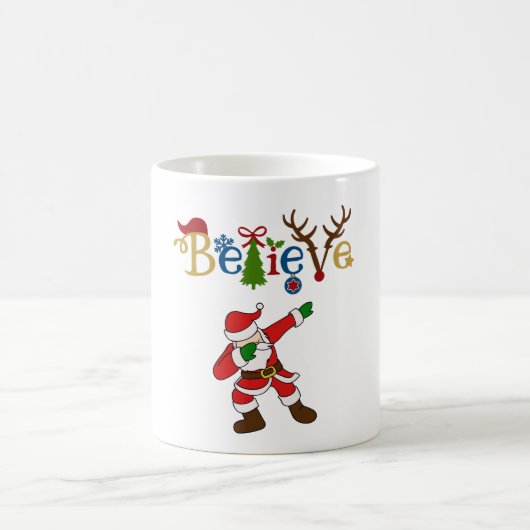 Mug Croyez, Père Noël frappant une pose (Centre)