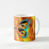 Mug CRPS RSD Guerrier Survior Ruban Bouton Feu de papi (Devant droit)