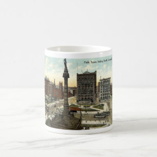 Mug Cru 1910 de Cleveland Ohio de place publique