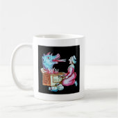 Mug Cru de respiration de dragon de femme et de feu (Gauche)