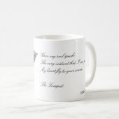 Mug Cru de Shakespeare de citation d'anniversaire de (Devant droit)