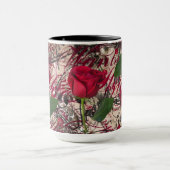 Mug Cru moderne rose et calligraphie (Centre)