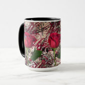 Mug Cru moderne rose et calligraphie (Devant gauche)