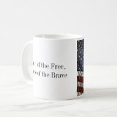 Mug Cru ondulant le café personnalisé de drapeau (Devant gauche)