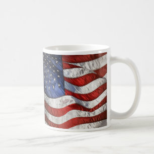 Mug Cru ondulant le café personnalisé de drapeau