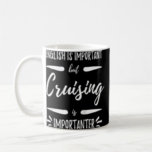 Mug Cruise Importateur Funny Cruise Vacances Raglan (Gauche)