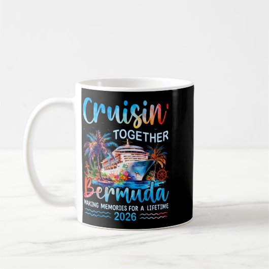 Mug Cruisin' Together Bermuda 2026 Family Vacation Cru (Gauche)